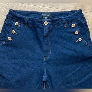 Rachel Zoe Dark Denim High Rise Cropped Jeans